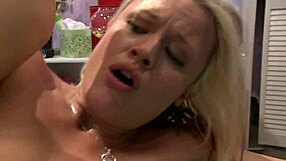 damn, that hot blonde mom jasmine jolie takes monster cock anal creampie in fishnets