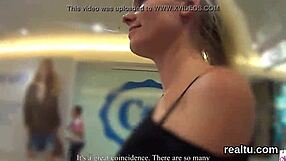 adorable czech kitten strips in mall before hardcore pov assfucking