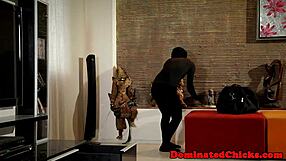 oh man that restrained thief babe gets her assfucked so rough by maledom