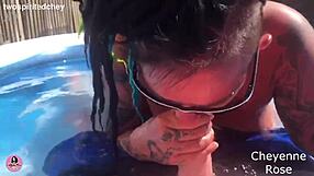 hey wanna watch her suck big cock then fuck in paddling pool?