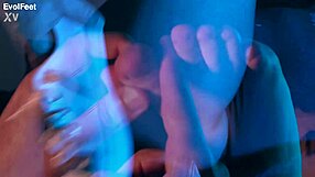 getting up close sniffing artemis' sweaty nylon feet and toes