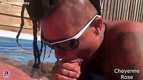 hey wanna watch her suck big cock then fuck in paddling pool?