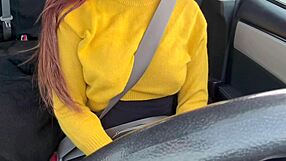 hey check italian milf artemisia love huge tits flashing car nipples slow mo