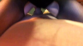 Petite Redhead Wife in Pantyhose Heels Pleases Husband with Bent Over Blowjob!