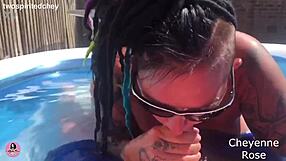 hey wanna watch her suck big cock then fuck in paddling pool?