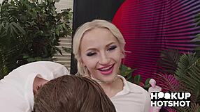 shy sage rabbit craves bryan gozzling's rough face fuck and sloppy deepthroat