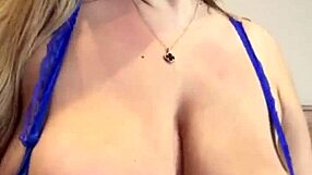 Huge Natural Tits Bursting as Marinajuicyblonde Bounces on Monster Cock Deep on Bed