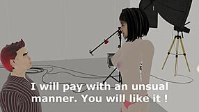 Chinese Top Model Fucks Photographer In Red Lingerie On Sofa For Photos