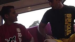 pornstars convince hot gas station attendant to film brazilian shemale orgy in car