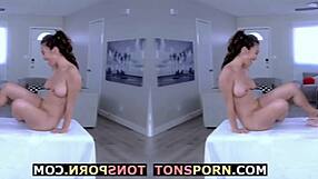 my step-aunt's sensual asian massage got me so wet we went lesbian strapon wild with pussy licks n boom orgasm