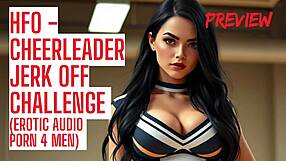 Cheerleader challenges you to jerk off contest and cum hard with her hot audio 😈💦
