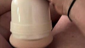 caught me stroking my huge cock with fleshlight after porn binge