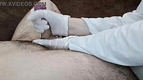 god i love helping this hung patient donate sperm in private clinic handjob