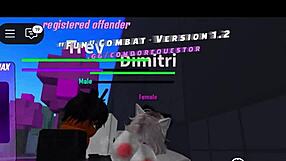 Roblox Slut Fights Then Squirts on Monster BBC in Game Fuck Fest