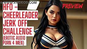 Cheerleader challenges you to jerk off contest and cum hard with her hot audio 😈💦