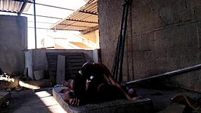 Skinny Thai Stepdaughter Gives Tight Ass on Terrace