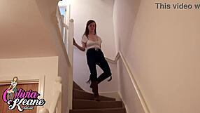Naughty college student's juicy pussy spanked hard in ripped clothes