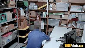 did this cute redhead teen think she could shoplift without rough punishment?
