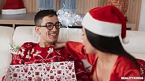 boyfriend's roommate delivers wild christmas pounding surprise!