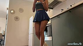 Petite Coed Roommates Flash Skirts, Legs, Ass and Pussy for Extra Likes and Thrills