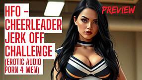 Cheerleader challenges you to jerk off contest and cum hard with her hot audio 😈💦