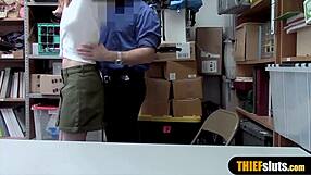 did this cute redhead teen think she could shoplift without rough punishment?
