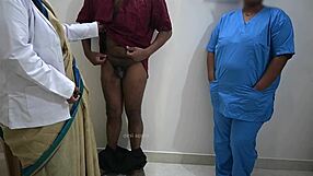 andhra lady doctor cant resist flashing her wet pussy and fucking patient cock in hospital