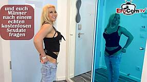 Deutsche Dicke Hausfrau mit Natur Titten in Privatem Dreier Cum
