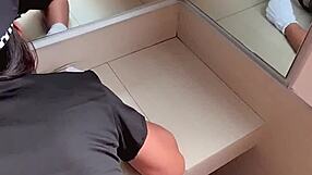 Petite latina nalgona cums on ass in homemade CDMX photoshoot!
