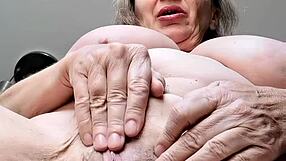 damn that sheer white lingerie on her huge saggy gilf tits makes me wanna rip it off and dive in pov