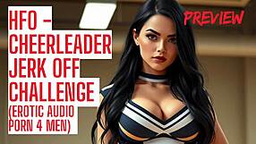 Cheerleader challenges you to jerk off contest and cum hard with her hot audio 😈💦
