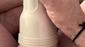 caught me stroking my huge cock with fleshlight after porn binge