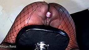 damn, ghetto barbie skipped class just to get her ass pounded on that stool... ebony anal creampie