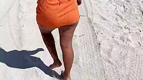Mexican Whore Flashes Tits And Ass On Public Beach! Gets Groped By Strangers In Mexico