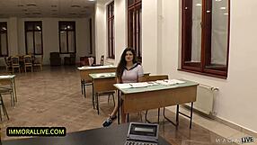 Isn't Francesca DiCaprio's curvy coed rough exam sex wild backstage?