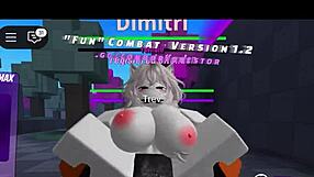 Roblox Slut Fights Then Squirts on Monster BBC in Game Fuck Fest