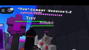 Roblox Slut Fights Then Squirts on Monster BBC in Game Fuck Fest