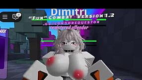 Roblox Slut Fights Then Squirts on Monster BBC in Game Fuck Fest