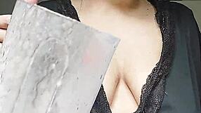 WOW BBW Brazilian Fat Latina Big Natural Tits Cooking Beach Tease!
