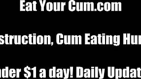 I command you to swallow every single drop of your hot cum like the obedient slave you are no escaping cei humiliation