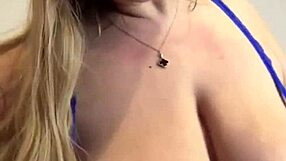 Huge Natural Tits Bursting as Marinajuicyblonde Bounces on Monster Cock Deep on Bed
