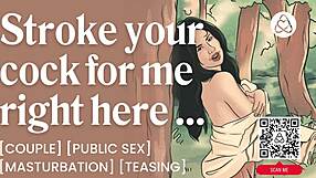 i watch my girlfriend tease his cock in public asmr roleplay