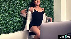 skinny ebony teen kira noir fingers pussy watching porn