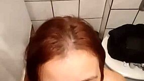 Half-Brother Devours Tight Pussy in Parents' Bathroom