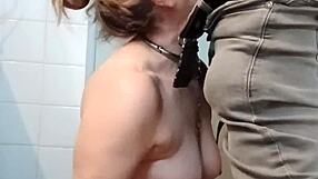 slave takes brutal humiliation piss and facial cumshot