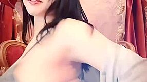 wanna see this blue satin milf tease on webcam?