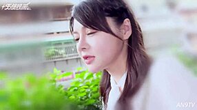 Shy office lady back at work with mouth full of cum after modeling dreams