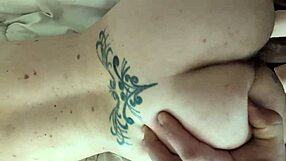 savage sarah's perfect tattooed ass bent over doggystyle huge cock cumshot pounding