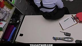 Stepdad, wanna fuck tiny blonde shoplifter after milf guard's deal? Khloe Kingsley, Jenna Starr, Rusty Nails