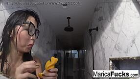 Marica Hase Asian Pornstar Strips Sexy Lingerie Fingers Pussy Tits Mirror Solo Nude